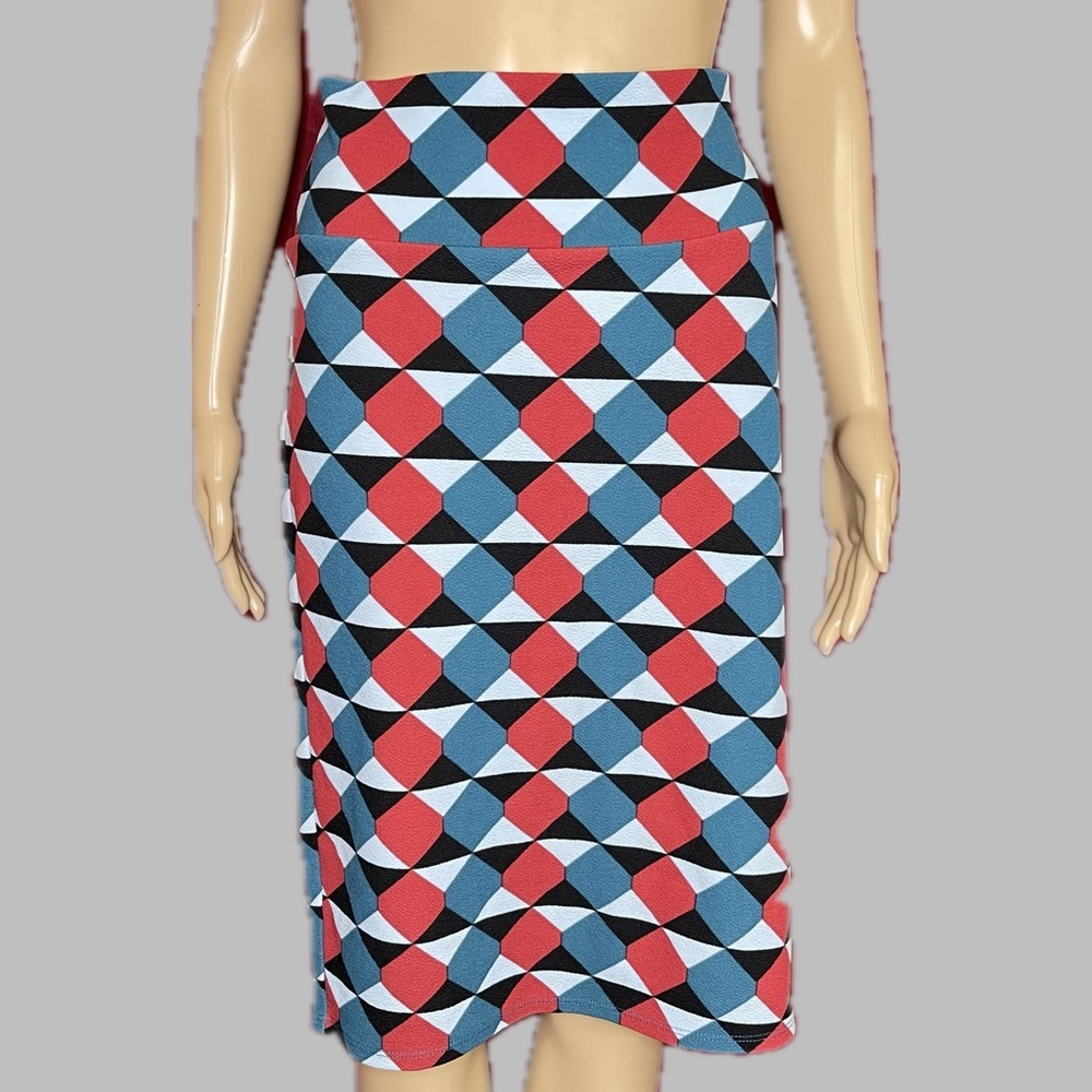 Geometric Lularoe Cassie Retro Pencil Skirt Size XL
